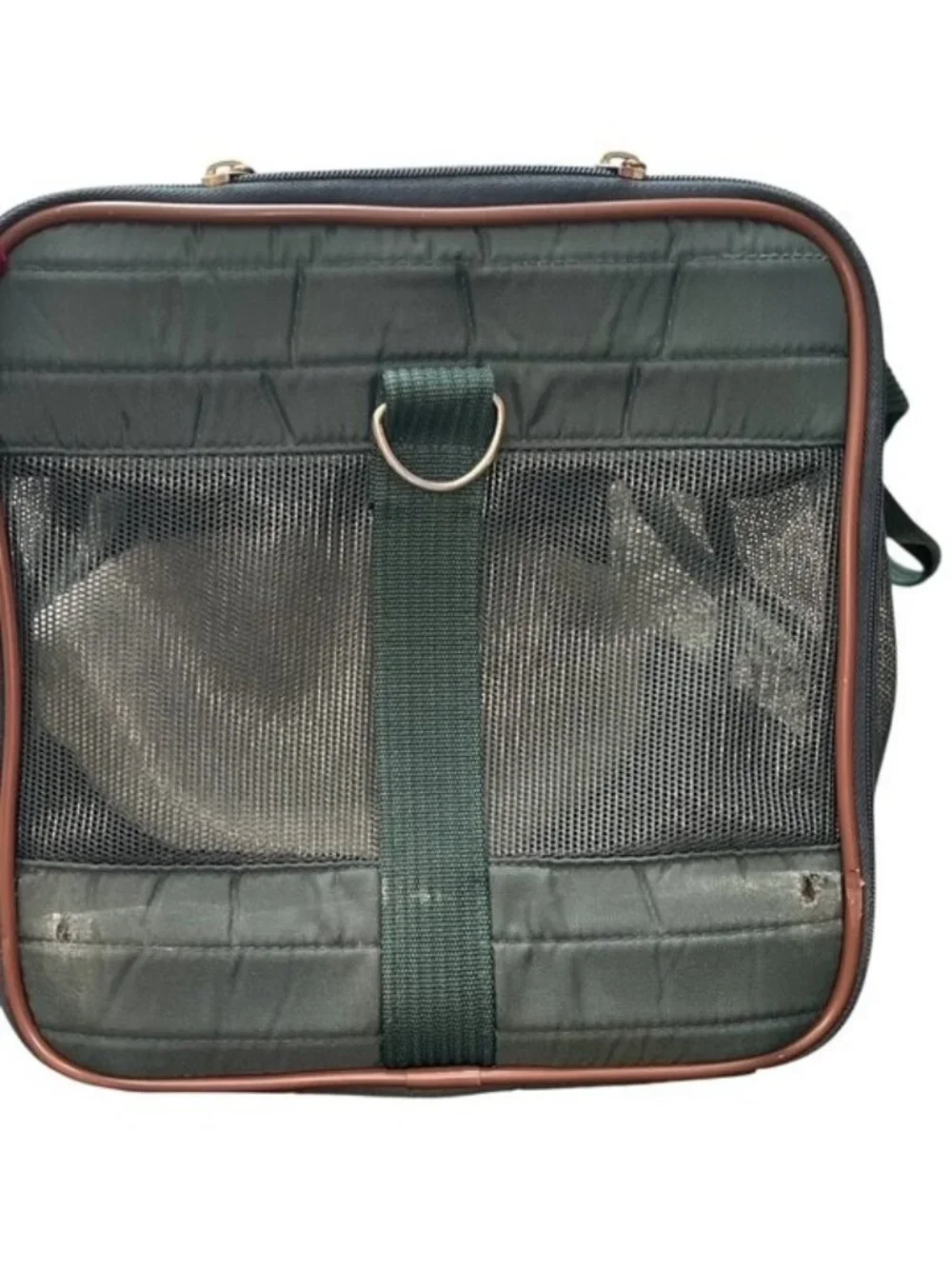 Vintage 1996 Sherpa Pet Carrier Bag Airline Dog Cat 20.5x12x12 Green READ